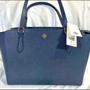 Tory Burch Emerson Zip Top Tote, Navy